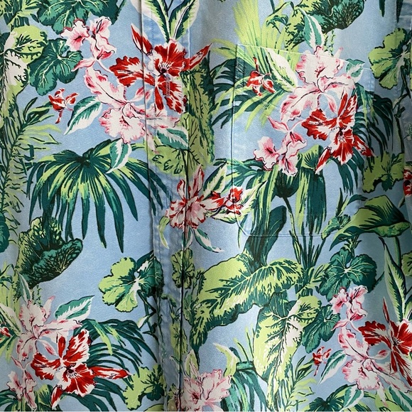 Ralph Lauren Polo slim fit 100% cotton floral short sleeve button down shirt - Picture 4 of 9